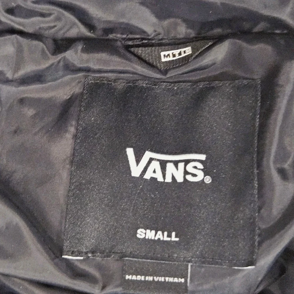 Vans Puffer‎ Jacket Mens Small Blue Black Colorblock Down Gorpcore Skater Street